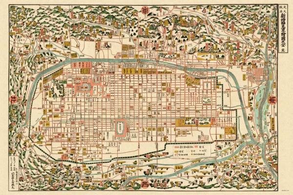 坂本龍馬と土佐の地めぐり 坂本龍馬ゆかりの地 京都の古地図